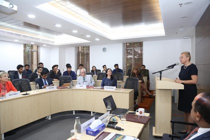 Посланик Елеонора Димитрова откри семинар в университета O.P. Jindal Global University 